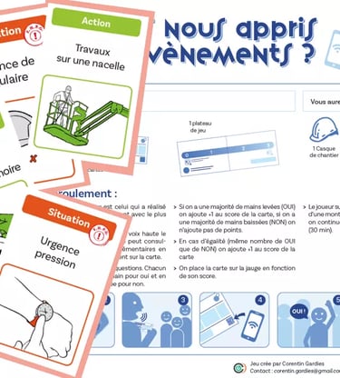 notice et cartes du jeu sur la sécurité