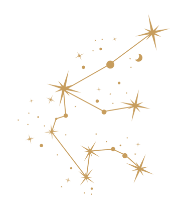 golden Aquarius constellation 