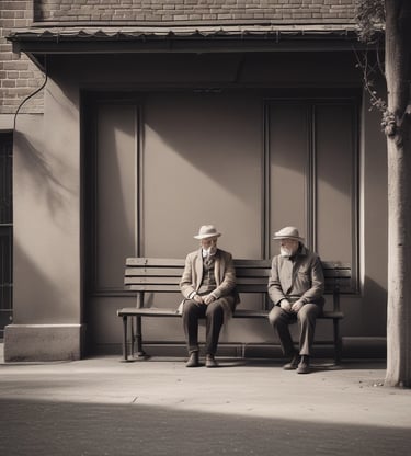 A candid family moment captured in a sunlit park.