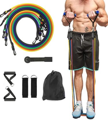 Kit extensor 2026: 11 peças com mosquetão e âncora de porta para simular polias em casa