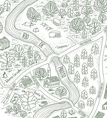 Closeup, an art map illustration 