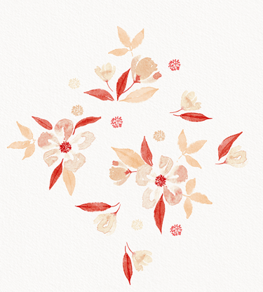 a flower pattern tile of flowers and leaves