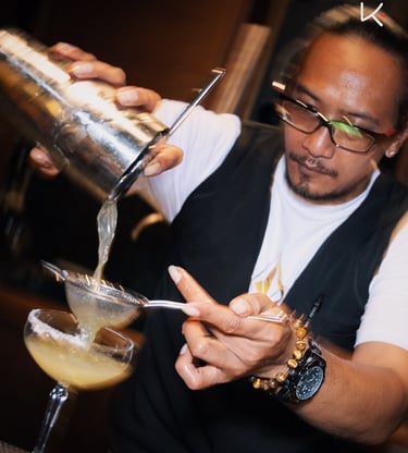 Kenji Ramen Bali vibrant evening atmosphere - izakaya dining with music and entertainment