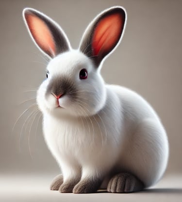 himalayan rabbit sitting