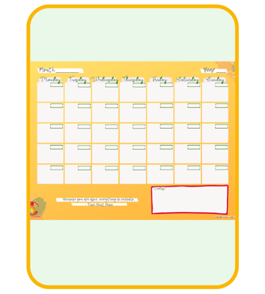 A cover of a digital calendar.