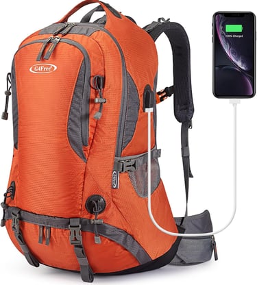 Orange G4Free 50L Hiking Backpack Waterproof