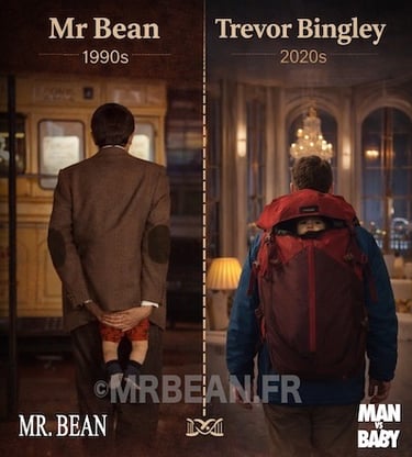 Seul face au bébé - Mr Bean - Trevor Bingley, beaucoup de points communs !