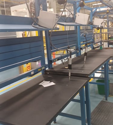 Mesa industrial para trabajar en fabricas.
