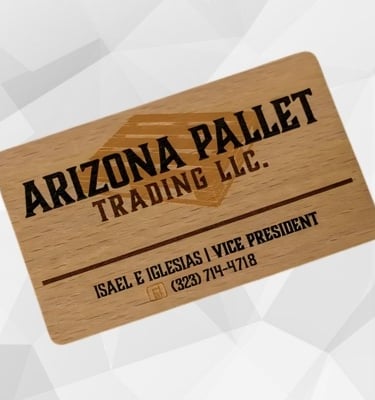 Wooden NFC card etched made in prime acrylics