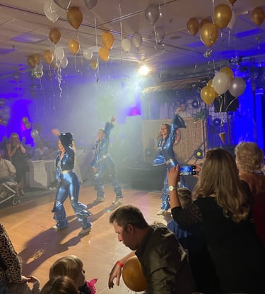 Professional dancers and animations at the New Years Eve Gala Dinner Aquapalace Prague Czech 