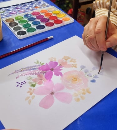 watercolour flower bouquet