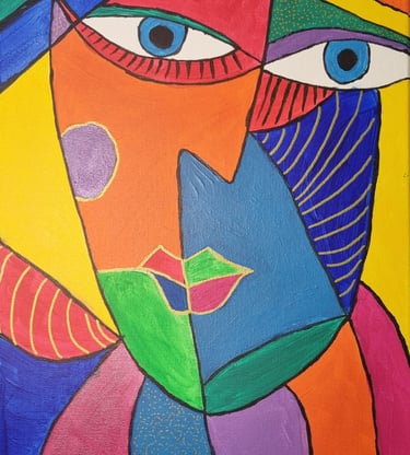 acrylic painting Picasso way pictureup