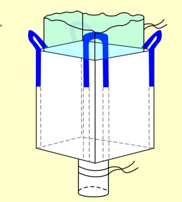 Flexible bulk container for agriculture products