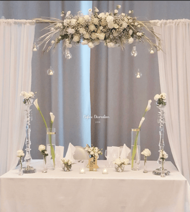 décoration table des mariés