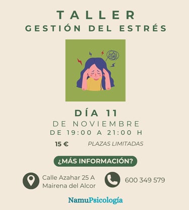 taller de gestión del estrés namu psicología