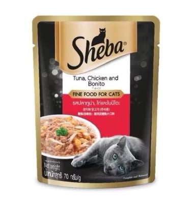 SHEBA TUNA CHICKEN BONITO WETFOOD