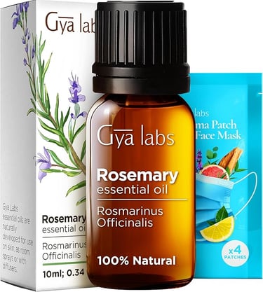 a bottle of rosemary essential oils