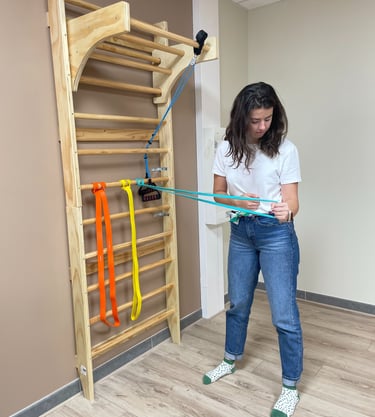 Un espalier pour réaliser exercices d’assouplissement, renforcement musculaire et étirements ciblés.