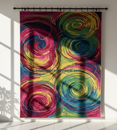 Custom bespoke handmade rugs crafted in Nepal –wall-hanging- Himalaya Carpet Industries