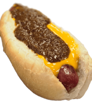 Chili Cheese all-beef hotdog with chili sauce and nacho cheese sauce at HeckYA Youngstown Ohio