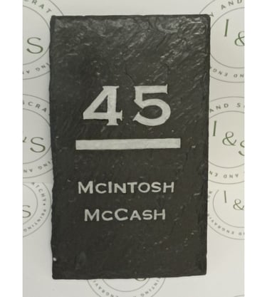 House Plaque, Slate Number, House Number