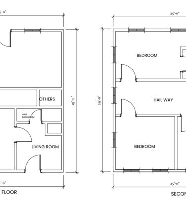 Example of a floor plan used for permit submission