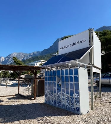 Consigna de equipaje en la playa