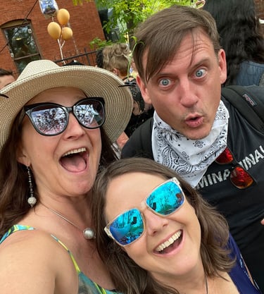 happy shimmy faces at The Shimmy
