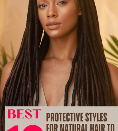 A photo of a Black woman with long, waist-length faux locs. The locs are styled with a realistic, natural texture and are met