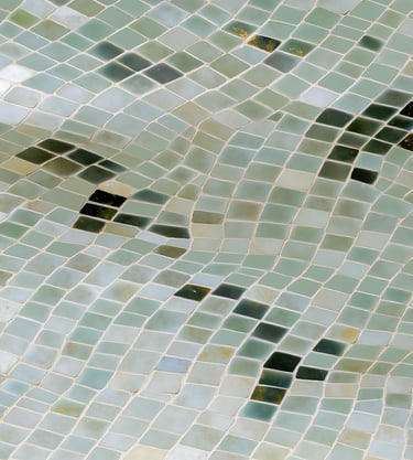 mosiac floor installation