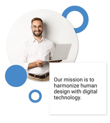 a man with a laptop computer and a laptop computer