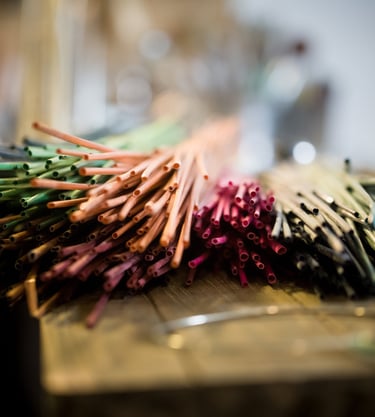 La paille pour la marqueterie