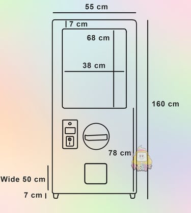 Penyewaan gacha gachapon custom jumbo square | Pupeace Toy
