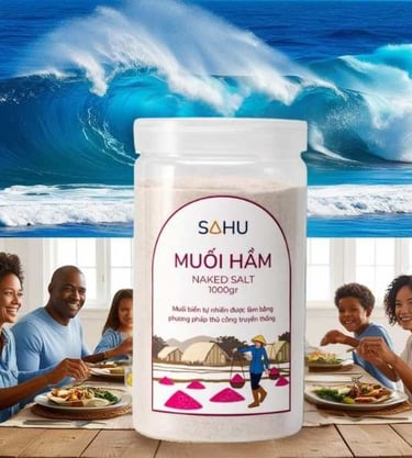 Muối hầm Sahu 1kg hũ nhựa