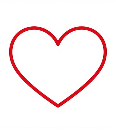 A redheart icon outline isolated on awhite background, representing love and favorites.