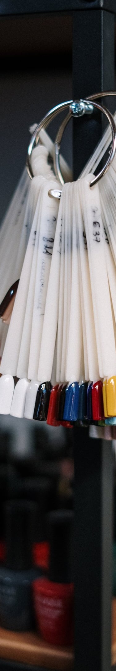 artificial nail polish color samples 