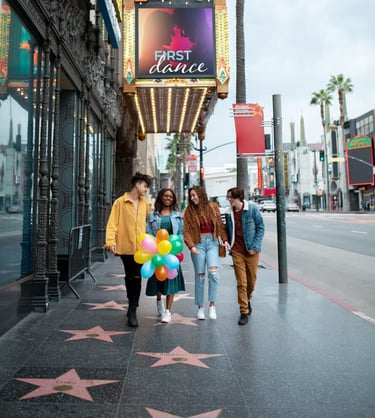 friends-having-fun-with-balloons-hollywood-walkoffame