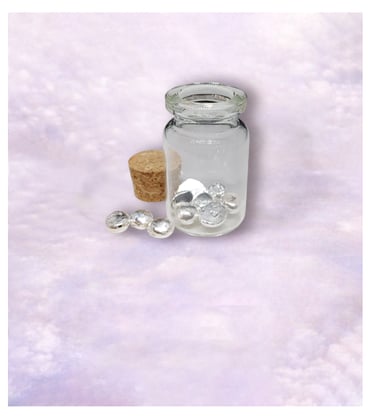 Handcrafted pure silver bead with smooth prepared for casting,  jewelry making and investment