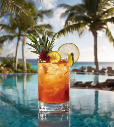 cocktail au bord de la piscine