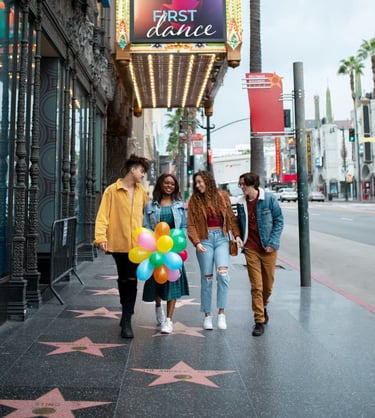 friends-having-fun-with-balloons-hollywood-walkoffame