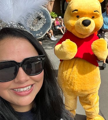 Amanda Bodnar and Winnie the Pooh