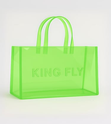 Modern Transparent Tote Bag by King Fly