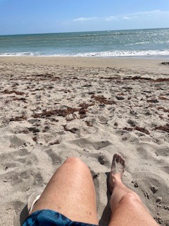 Stress free with Reiki practice at the beach