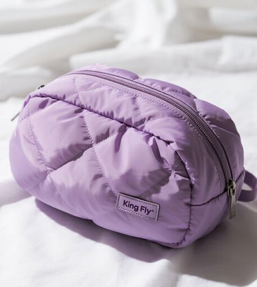 Modern Quilted Puffer Pouch by King Fly