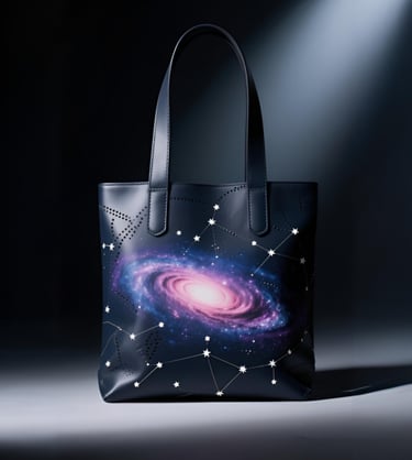 Galaxy Print Statement Tote by King FLY