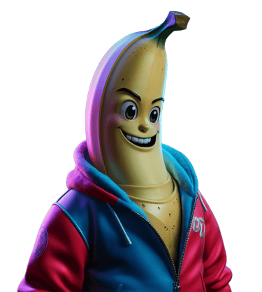 a banana peely character from the animated animated movie, a banana peeler
