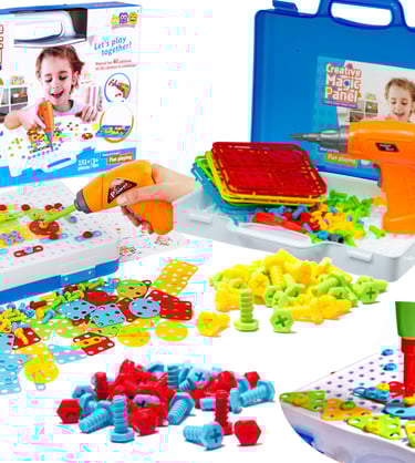 elektrinis atsuktuvas su lagaminu ir priedais