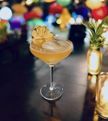 Tropic Gold pineapple spice cocktail by Kelsie Bender