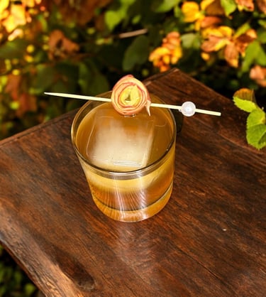 Thies Old Fashioned, signature cocktail inspired by St Louis Thies Farm, crafted by Bender Mixology