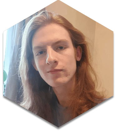A headshot photograph of a man with long ginger hair, looking towards the camera.